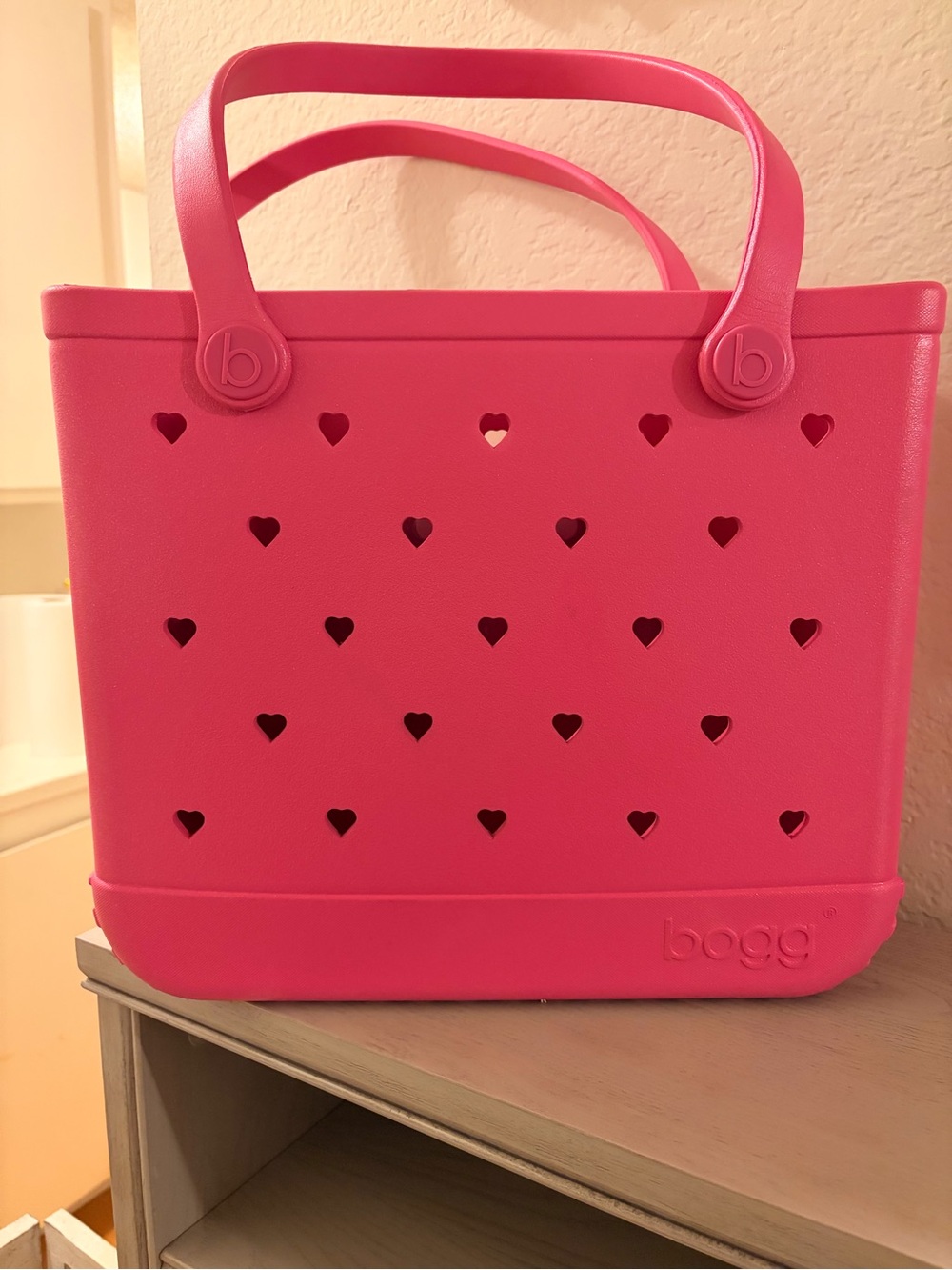 BOGG BAG Pink Heart-Cutout Tote